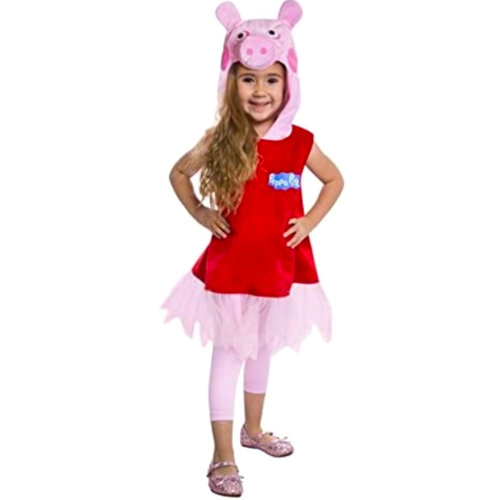Peppa Pig Pink/Red Ballerina Costume Dress 3T/4T EUC Deluxe Style